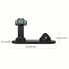 15W Fast Charging Station, Folding Wireless Charger Stand For Samsung For IPhone 14,13,12,11/Pro/Max/Mini/Plus, X, XR, XS/Max, SE, 8/Plus, For Apple Watch 1-8, Airpods 3/2/Pro