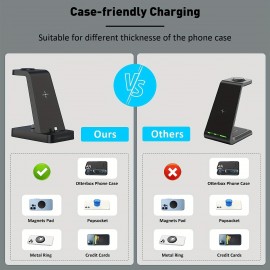 New Charger Station For IPhone Multiple Devices - 3 In 1 Fast Wireless Charging Stand For Apple Watch Series 7 6 SE 5 4 3 2 & Airpods IPhone 14 13 12 11 Pro X Max XS XR 8 7 Plus 6s 6 With 6.6FT Type-C Charging Cable