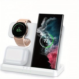3 In 1 Wireless Charger Stand For Samsung S22 S21 S20 S10 Ultra Note Galaxy Watch 5 4 Active Buds 15W Fast Charging Dock Station