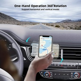 15W Super-Fast Wireless Magnetic Car Charger For 15 14,13,12,11/Pro/Max/Mini/Plus, X, XR, XS/Max, SE - Air Vent Phone Holder & Macsafe Fast Charging Station Prime Day