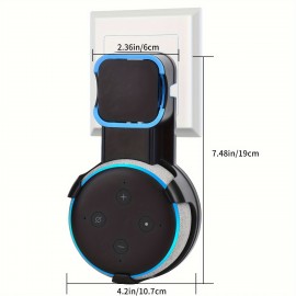 Outlet Wall Mount Holder Stand For Echo Dot 3rd Gen, Smart Home Speakers Plug Mount For Alexa With Cable Management
