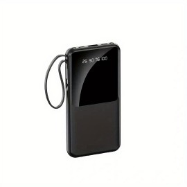 20000mAh & 10000mAh Portable Battery Charger - Type C Power Bank With LED Display, Compatible With IPhone & Samsung Smart Devices - White