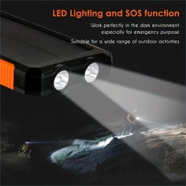 Solar Charging Bank, Strong Lighting At Night, Suitable For Charging All Models Of Mobile Phones, Easy To Carry, Suitable For Camping, Mountain Climbing And Other Night Appearance