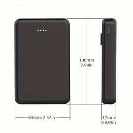 Portable Mobile Phone Charger, Built-in Cable Mini Mobile Power Supply, Slim And Lightweight USB Battery Pack External Mobile Phone Charger, For Samsung, For IPhone, For IPad, Etc.